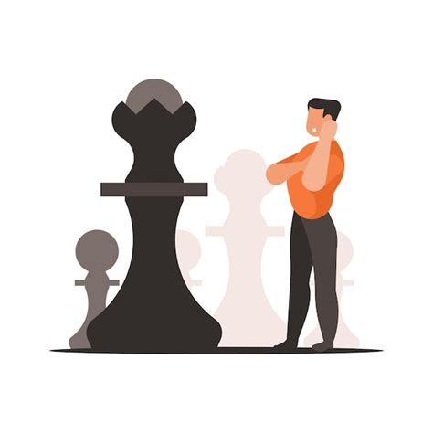 Premium Vector Chess Player Vector Illustration