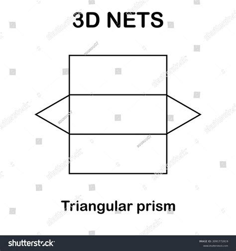 Geometry Net Triangular Prism 3d Solid Stock Vector Royalty Free