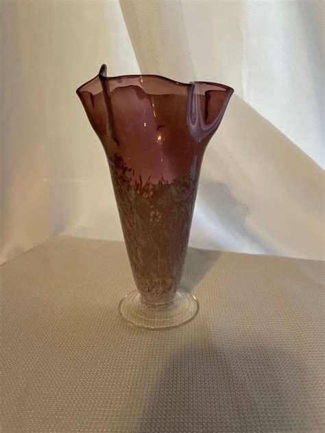 Vintage Purple Glass Vase Etsy