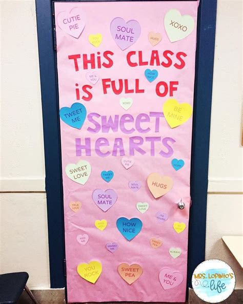 Valentine’s Day Decor Valentine’s Day Classroom Door February Door Sweetheart C Holiday