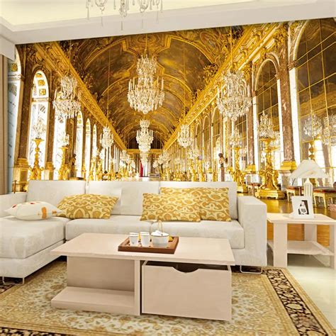 Custom 3d Photo Wallpaper Painting Luxury Royal Palace Hotel Hall