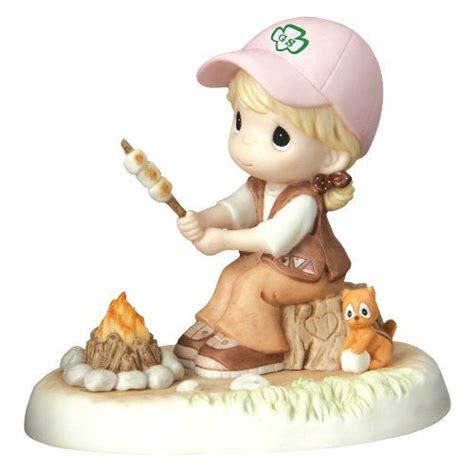 Precious Moments Figurine Girl Scout Brownies Warm The Heart