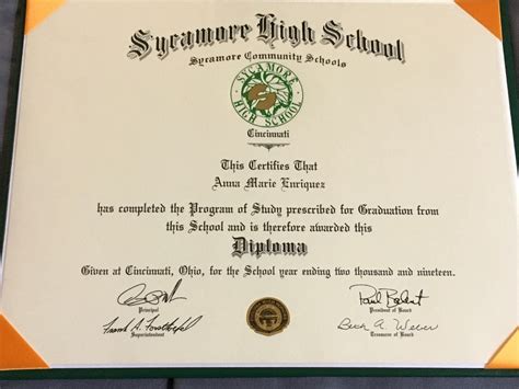 Artifact High School Diploma