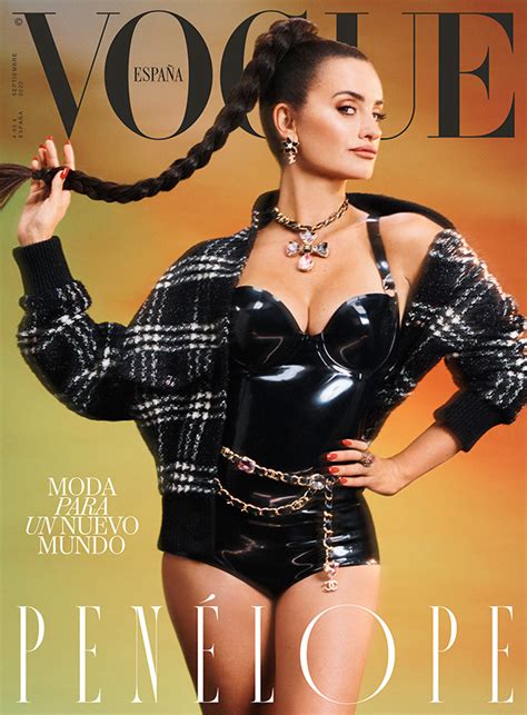 Penelope Cruz Covers Vogue Spain See Photos Of Latex Look Hollywood Life