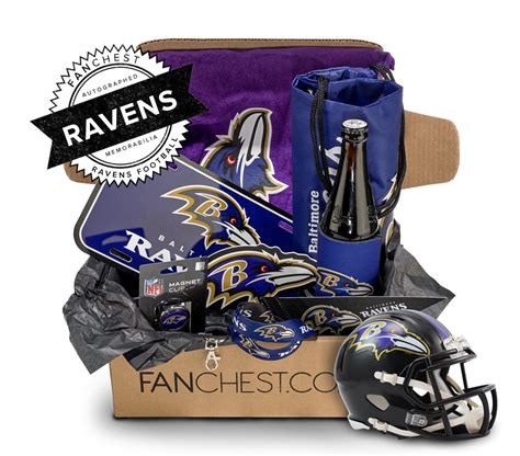 Baltimore Ravens Memorabilia T Box Signed Mini Helmet Included