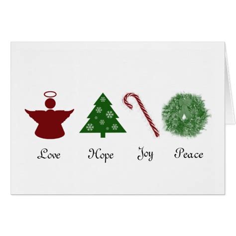 Love Hope Joy Peace Christmas Card
