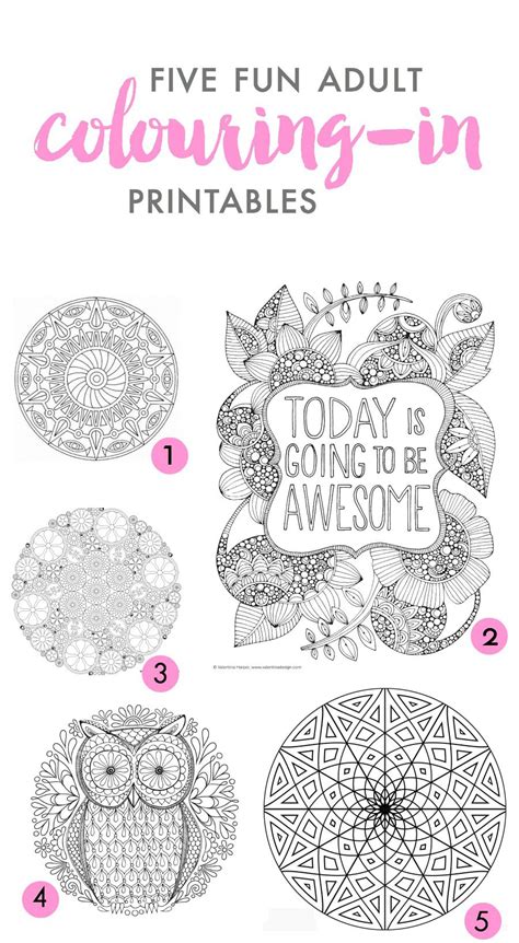 Five Of The Best Adult Colouring In Printables Fat Mum Slim