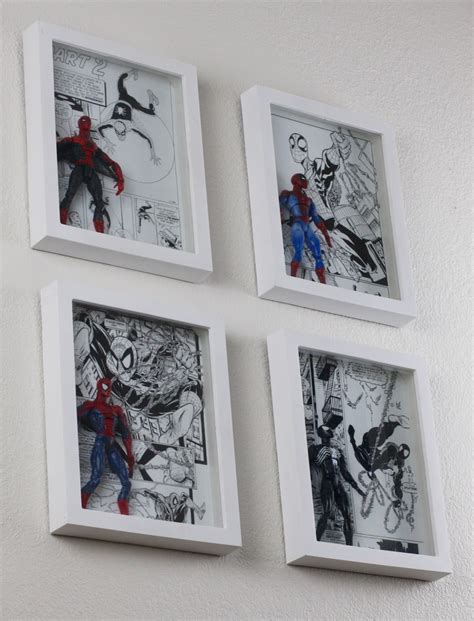 Easy diy paper actionfigure.!!!/ i turned an action figure sculpt into a plastic toy, with articulation. GEEK DIY BAM!: SPIDER-MAN ACTION FIGURE SHADOW BOX FRAME WALL DISPLAY DIY