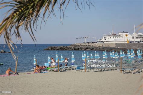 Few People Are On The Beaches Of Casamicciola Becouse Many People Are