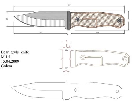 Longitud total 10.8 pulgadas, peso 300 g. Plantillas para hacer cuchillos | Cuchillos, Plantillas ...