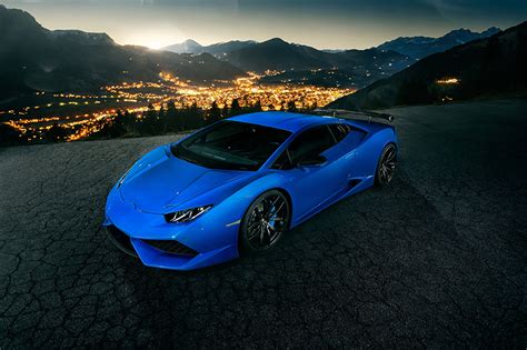 Fonds Decran Lamborghini Novitec Torado Huracan Bleu Ciel Luxe Nuit