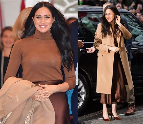 Meghan Markle Wears Tan Camel And Brown In Vancouver For Winter Neutral
