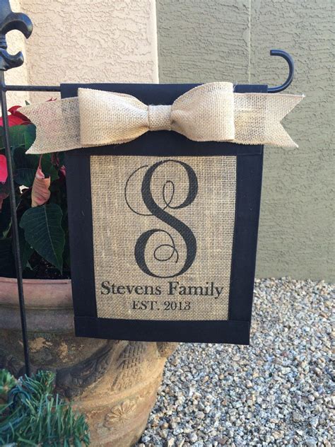 Personalized Burlap Garden Flag For New Homeowners Custom Etsy
