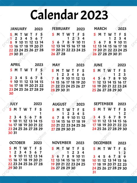 2023 Calendars Png Picture Simple Calendar 2023 Calendar 2023 Date