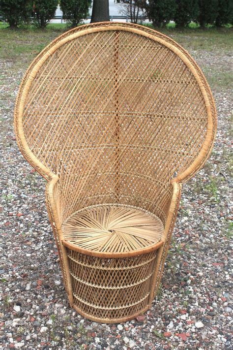 High Back Wicker Chair