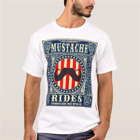 Mustache Rides T Shirt Zazzle