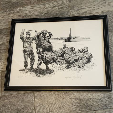 Jim Stovall Military Art Print Signed Us Army Framed Picture Vietnam