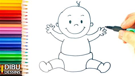 Comment Dessiner Un Bébé Dessin De Bébé Easy Drawings Dibujos Faciles Dessins Faciles