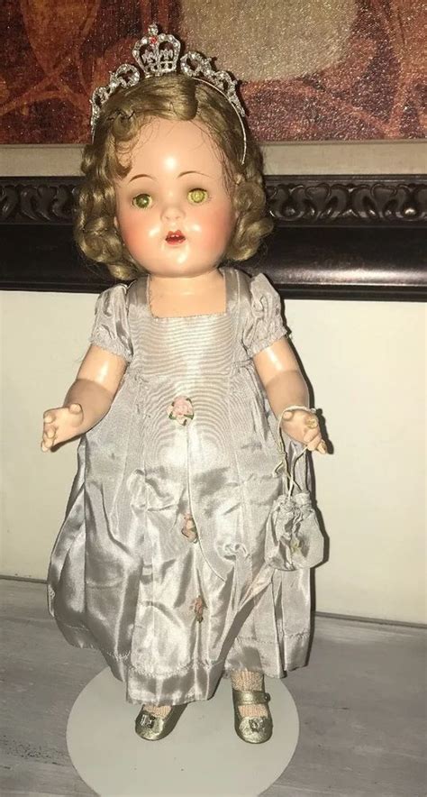 Antique Madame Alexander Princess Elizabeth Doll 17 Compo Wcrown
