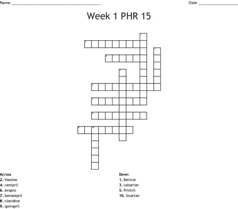 Week 1 Phr 15 Crossword Wordmint