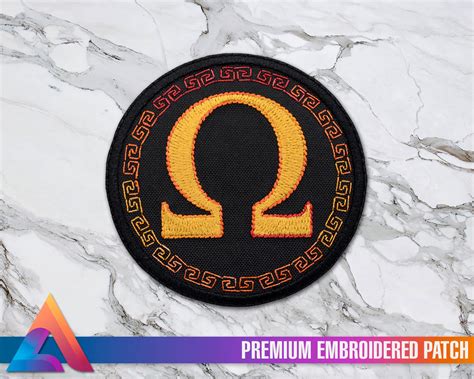 God Of War Kratos Omega Emblem Iron On Embroidered Patch Etsy