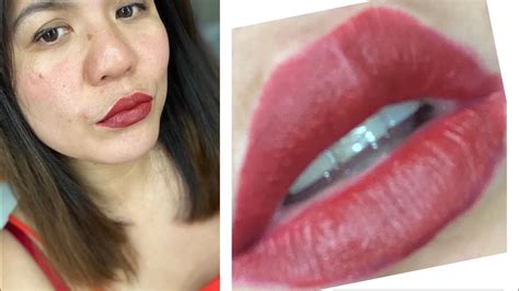 red matte lipstick tutorial youtube