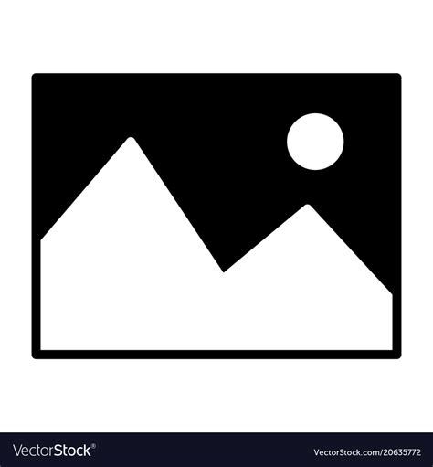 Picture Icon Simple Minimal 96x96 Pictograph Vector Image