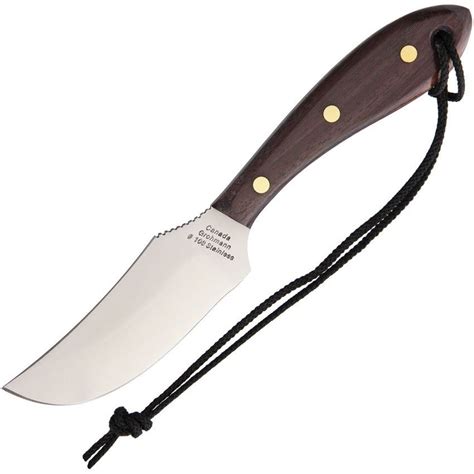 Grohmann 103s Short Skinner Fixed Curved Stainless Blade Knife With