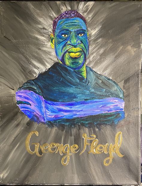 George floyd would be overjoyed to know that a small autonomous zone full of drugged out inbreds would be erected in his name. George Floyd, Me, Acrylic Painting, 2020 : Art