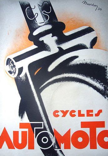Automoto Poster French Art Deco Posters Art Deco Poster Cycling Posters