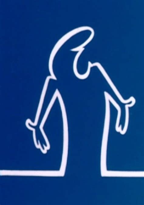 A Blue Street Sign With A White Outline Of A Woman