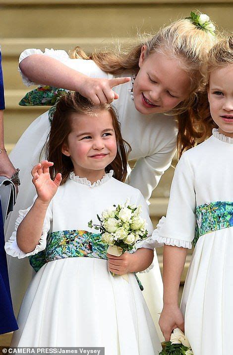 Cheeky Savannah Phillips Entertains Prince George At Eugenies Wedding