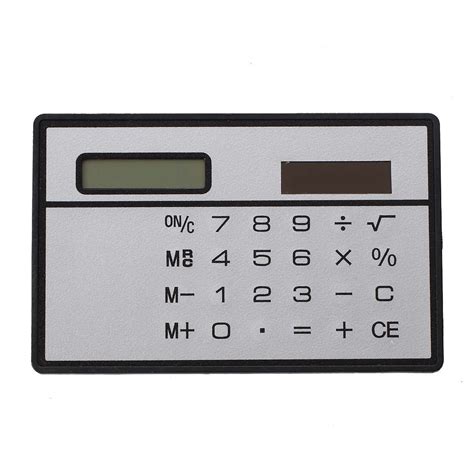 The debt repayment calculator will show you how long it will take to pay off your credit card debt. Solar Power Credit Card Sized Pocket Calculator-in Calculators from Computer & Office on ...