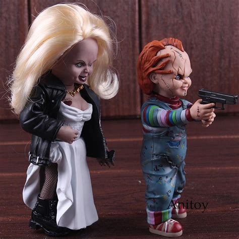 Childs Play Bride Of Chucky Doll Chucky And Tiffany Pvc Horror Action