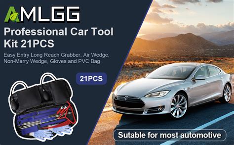 Amlgg Car Tool Kit 21pcs Professional Car Emergency Kit With Long