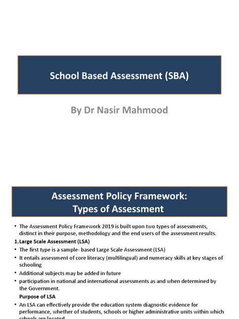 School Based Assessment Sba Pdf Educational Assessment