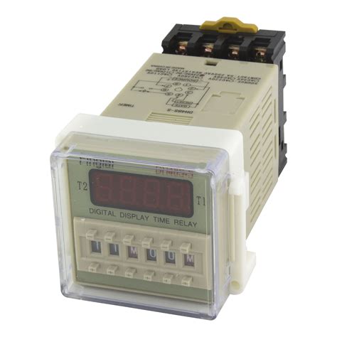 Dh48s S Acdc 24v Repeat Cycle Spdt Time Relay With Socket 24vac24vdc
