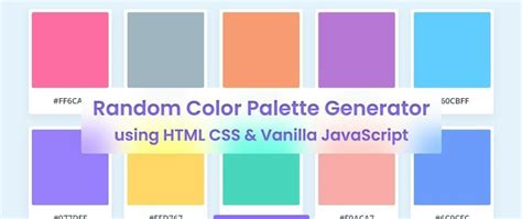 How To Make Random Color Palette Generator DEV Community