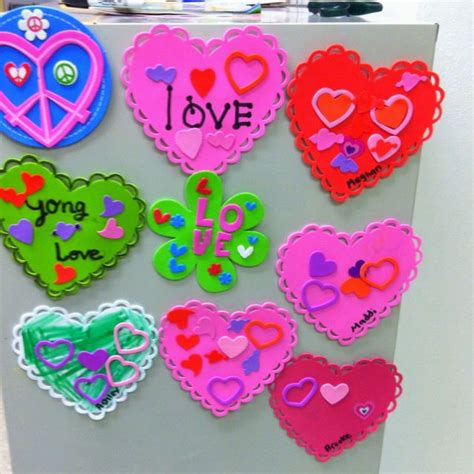 Foam Valentine Hearts Valentine Crafts Crafts For Kids Heart Crafts