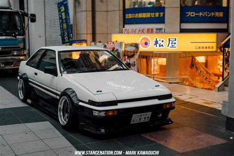 White Coupe With Text Overlay Toyota Ae86 Hiroshima Hd Wallpaper