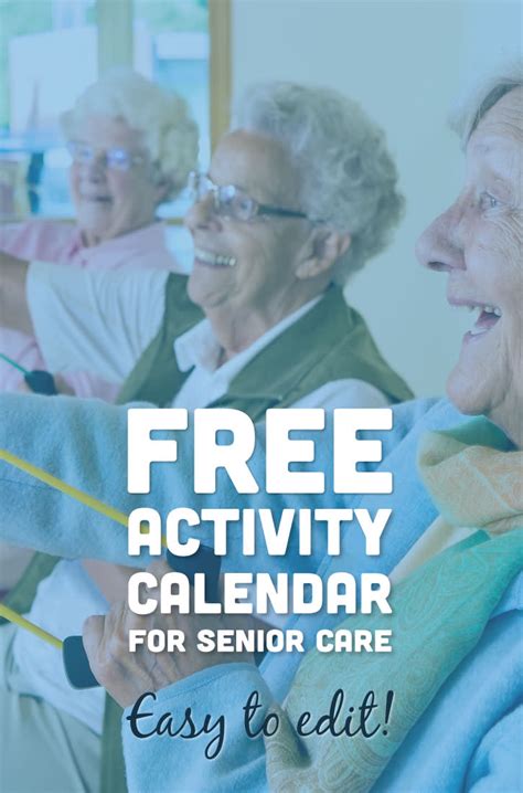 Senior Citizen Day Spirit Week Ideas Free Activity Calendar For