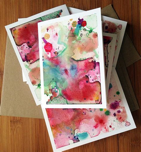 Boxed Note Card Set Blank Art Cards Abstract Art Card Set Etsy
