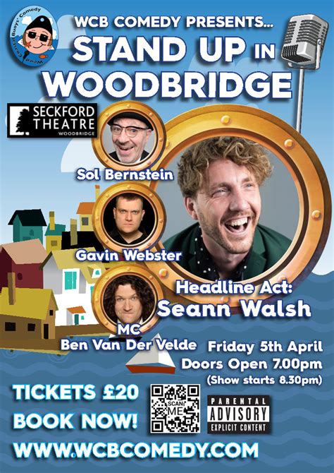 stand up in woodbridge with headliner seann walsh seckford theatre
