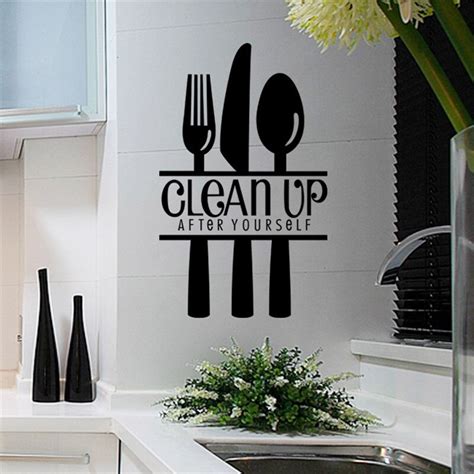 New Proverbs In English Clean Up Creative Home Decoration Wall Stickers