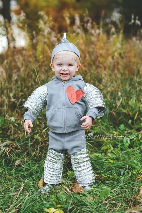 Lastly we used the metallic face paint and hair spray to complete his look. DIY Tin Man costume | Tin man halloween costume, Tin man ...