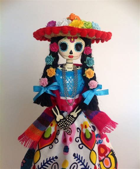 Mexican Catrina Doll Paper Mache Catrina Doll Etsy
