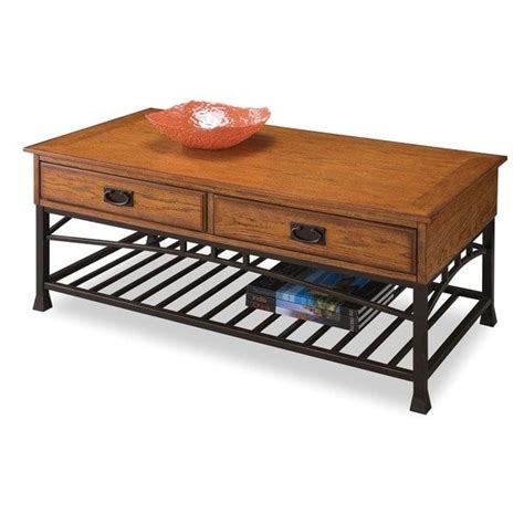Modern Craftsman Distressed Oak Coffee Table By Home Styles Craftsman