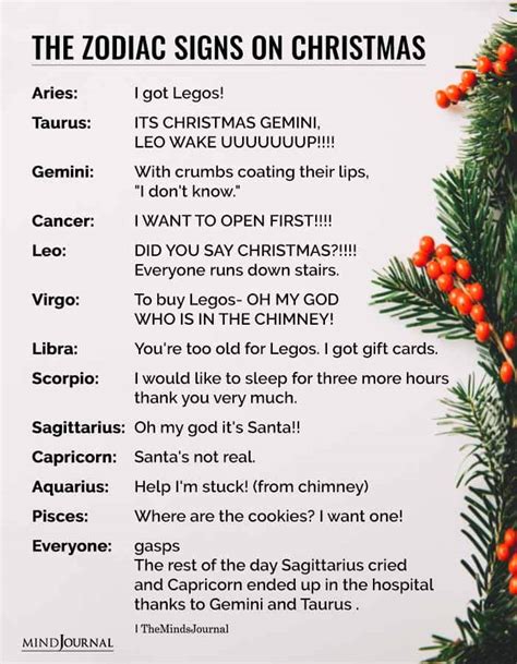 The Zodiac Signs On Christmas