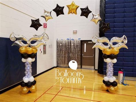 12 mini pcs masquerade ball themed party, decor favors, face mask, mardi gras, sweet 15 party, sweet 16, party favors, wedding enchanteddecornj 5 out of 5 stars (63) $ 8.99. Masquerade themed balloon arch for a High School dance ...