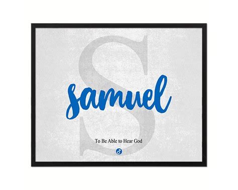 Samuel Personalized Biblical Name Plate Art Framed Print Kids Baby Room